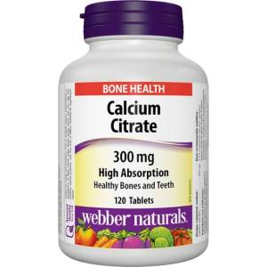 Webber Naturals Calcium Citrate 300 mg [120 Таблетки]