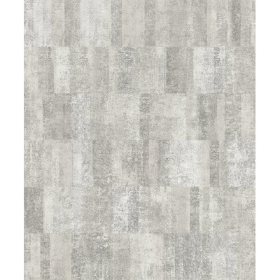 Grandeco A69404 Sivá geometrická vliesová tapeta na stenu, rozmery 0,53 x 10,05 m
