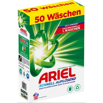 Ariel Universal+ Pulver univerzálny prací prášok na farebné oblečenie 50 PD 3 kg
