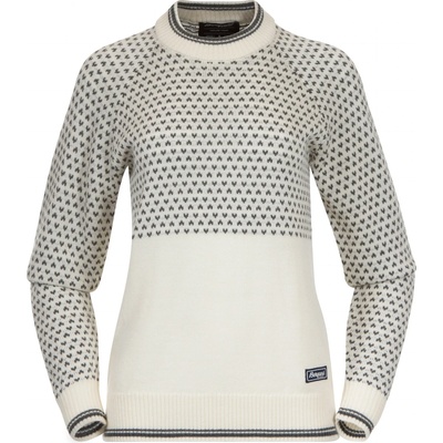 Bergans of Norway Дамски норвежки пуловер Bergans Women's Alvdal Wool Jumper Merino jumper - Vanilla White / Solid Dark Grey (105-3064-0712)