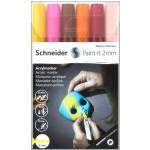 Schneider Комплект маркери за декорация, акрилни, 2 мм, SCHNEIDER "Paint-It 310", 6 различни цвята 120197 (120197)