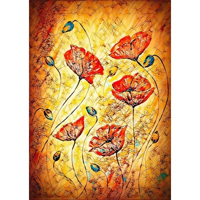 Enjoy - Puzzle Red Poppies Painting - 1 000 piese