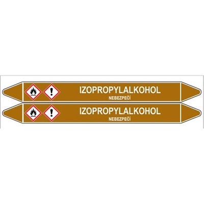 Značení potrubí, izopropylalkohol,2 ks, 450 × 52 mm PZ 007860