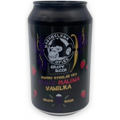 Nachmelená opice Pastry Kyseláč rybíz malina vanilka 15° 0,33 l (plech)