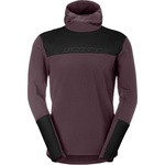 Scott Фланелка с дълъг ръкав за колоездене Scott Hoodie Vertic Pro Warm Cycling jersey - Cocoa Red / Black (056-4370-0112)