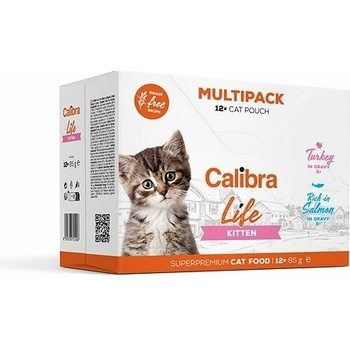 Calibra Life Kitten Turkey Salmon 12 x 85 g