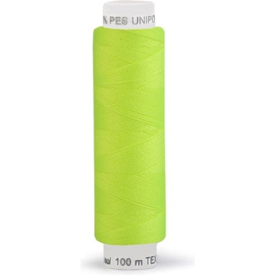 Polyesterové nitě Unipoly návin 100 m 115 žlutozelená ost. neon