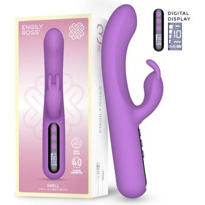 Engily Ross Digital Swell Rabbit Vibrator with Digital Screen Extra Powerfull 23 m Purple