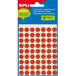 APLI Етикет, кръгъл, 10 mm, с ръкописен текст, цветен, APLI, червен, 315 етикета/пак 2053 (2053)