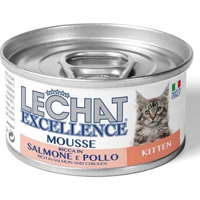 Monge Lechat Ecxellence Mousse Kitten Pena s lososom a kuracím mäsom 85 g