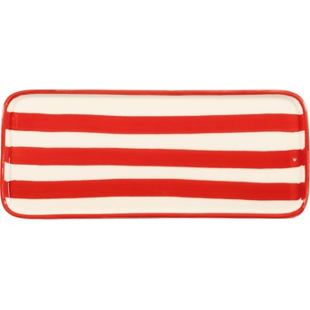 Zafferano Чиния за сервиране Lido Righe правоъгълна 26, 5 см червена (RIG0402)