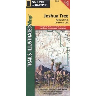 Joshua Tree národní park Kalifornie turistická mapa GPS komp. NGS