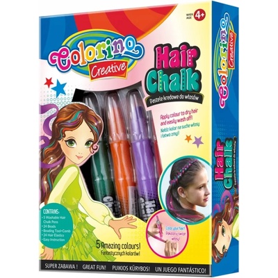 Colorino Комплект пастели за коса Colorino Creative - За момичета, 5 цвята (37015)