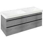SAPHO Sitia - Шкаф за мивка 116x50x44 см, 4 чекмеджета, сребрист дъб SI120-1111 (SI120-1111)