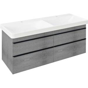 SAPHO Sitia - Шкаф за мивка 116x50x44 см, 4 чекмеджета, сребрист дъб SI120-1111 (SI120-1111)