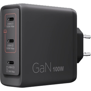 Lenovo Зарядно устройство LENOVO AC - 100 W зарядно устройство с няколко USB-C порта и GaN технология (40AW100BEU)