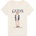 GUESS Бежова тениска за момиче с цветно мече и черен надпис Guess