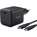 Trust Maxo USB-C зарядно, 65 W, GaN, със кабел 2м (26046)