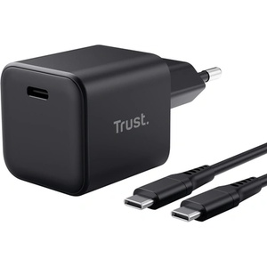 Trust Maxo USB-C зарядно, 65 W, GaN, със кабел 2м (26046)