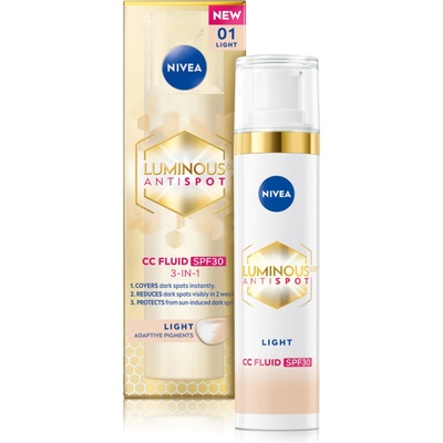 Nivea Luminous CC Fluid SPF30 3v1 Light 01 40 ml