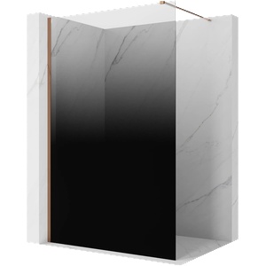 Mexen Kioto душ стена Walk-in 70 x 200 cm, черно омбре 8 мм, розово злато - 800-070-101-60-76 (800-070-101-60-76)