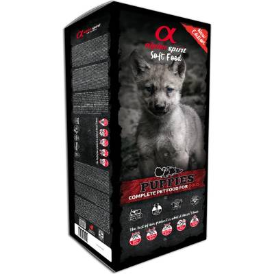 Alpha Spirit Semi-Wet Puppies - Полувлажна беззърнена храна за кученца с прясно месо и риба 9кг