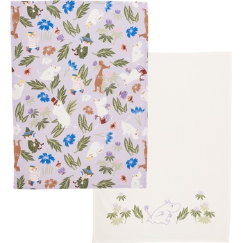Arabia Finland Малки кухненски кърпи Arabia Finland Мумини Flower Garden 50 x 70 см лилави 2 бр (1072651)