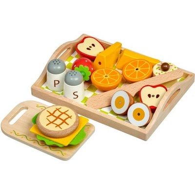 Lucy & Leo 222 Закуска на поднос - дървен комплект за игра с магнити
