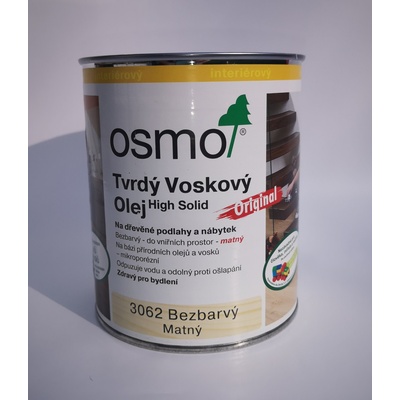 Osmo 3062 Tvrdý voskový olej Originál 10 l Bezfarebný matný