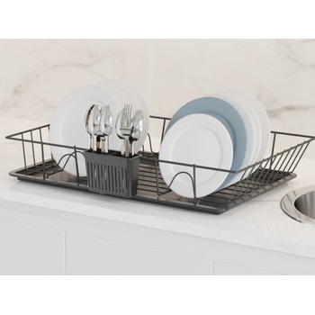 СУШИЛНИК ЗА СЪДОВЕ ЧЕРЕН МАТ 47x32x9СМ (sm002-b)