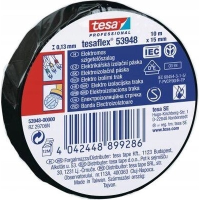 Tesa Elektrická páska 15 mm x 10 m červená