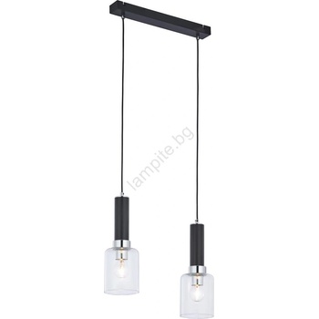 JUPITER 1868 - TU2 - Полилей на въже TULUZA 2xE27/60W/230V сребърна (10701868)