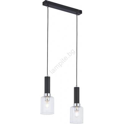 JUPITER 1868 - TU2 - Полилей на въже TULUZA 2xE27/60W/230V сребърна (10701868)