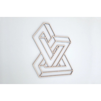 MAJADESIGN Dřevěný obraz - GEOMETRIE
