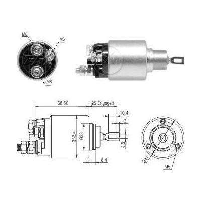 Spínač startéru 0001121439 Bosch 2339305149