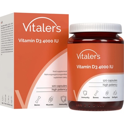 Vitaler's Vitamín D3 4000 IU 120 mäkkých gélov