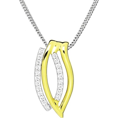 Silver Cat Elegantný strieborný náhrdelník so zirkónmi SC599