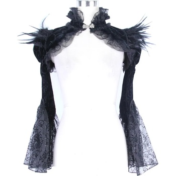 Devil fashion болеро DEVIL FASHION - Black Swan Gothic Shawl with Faux Fur - CA005