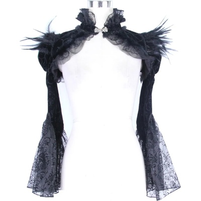Devil fashion болеро DEVIL FASHION - Black Swan Gothic Shawl with Faux Fur - CA005