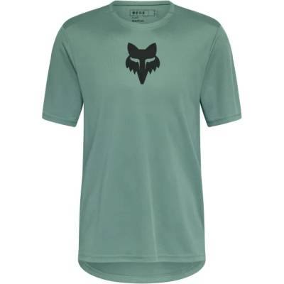 FOX Racing Мъжка фланелка с къс ръкав за колоездене Fox racing Ranger S/S Jersey Fox Head Cycling jersey - Pine (056-3672-0813)