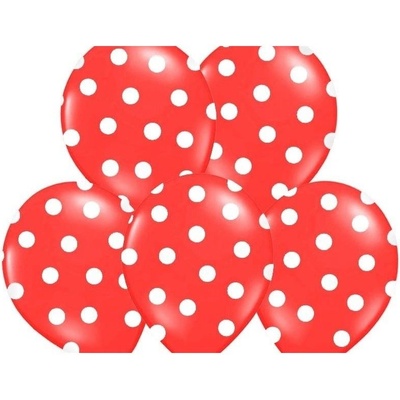 Balónek s puntíky červený 30 cm