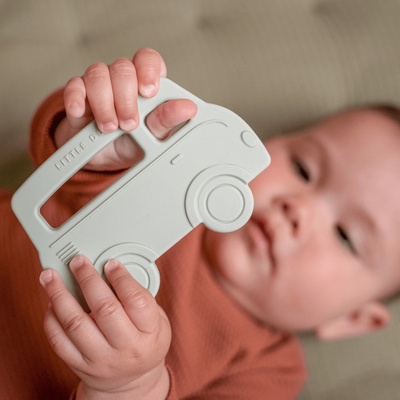 Little Dutch hryzátko silikon autobus 11x7x0 zelená