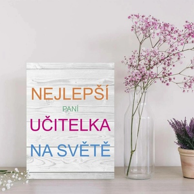 Sablio Dárková cedulka Nejlepší paní učitelka na světě: 30x40 cm