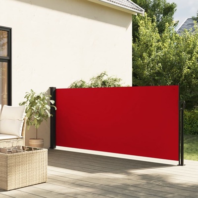 vidaXL Zatahovací boční markýza 140 x 500 cm červená