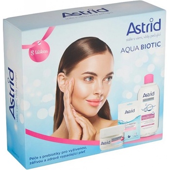 Astrid Aqua Biotic denný a nočný krém 50 ml + micelárna voda 400 ml + textilná maska 20 ml darčeková sada