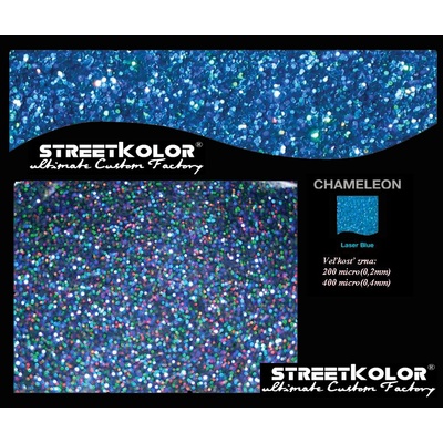 KolorPearl Chameleón - Modrý, modré chameleónove trblietky, 50 gramov, 200 micro = 0,2 mm