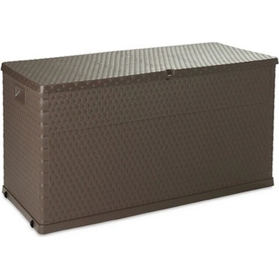 Aldotrade box Rattan 420l Hnědá – Zboží Dáma