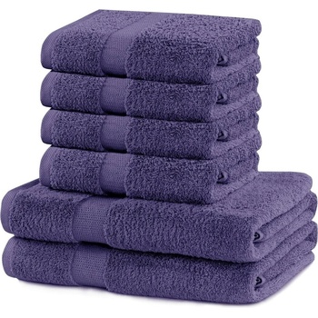 Restilo Комплект от 2 памучни лилави кърпи и 4 хавлии Marina - DecoKing (120011279)