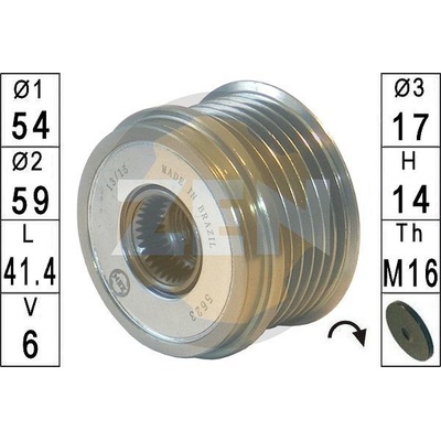 Voľnobeżka alternátora ERA ZN5623