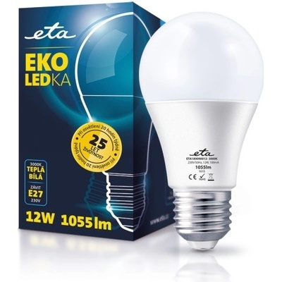 Eta EKO LEDka klasik, 12W, E27, teplá biela A60-PR-1055-16A